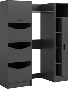 welltime Badmöbel-Set FALAS, TOPSELLER!, 3-teilig, Hauswirtschaftsraum Set, Breite 176 cm, (Set, 3-St., 1x Wäscheschrank, 1x Waschmaschinenumbauschrank, 1x Mehrzweckschrank), Kombination, Waschmaschinenumbau, Waschmaschinenschrank, Wäschekammer