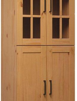 welltime Hochschrank Ulea (1-St) Breiter Badschrank aus Massivholz - Maße (B/T/H) 70/30/170 cm