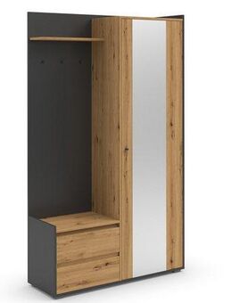 INOSIGN Garderobenschrank Kosmo mit Spiegel Maße 118 x 30 cm, Höhe 190 cm, Breite 110 cm