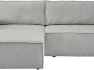 Home affaire Ecksofa SHERWOOD Schlafsofa 267 cm, L-Form, Schlaffunktion mit Bettkasten (210x136 cm), Cord, Vintage, Samtvelours