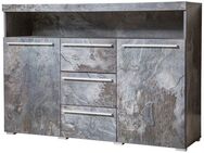 INOSIGN Sideboard India,Breite 132cm stilvolle Anrichte mit 2Türen, 3 Schubladen, Kommode viel Stauraum, Einlegeböden verstellbar,ohne Beleuchtung