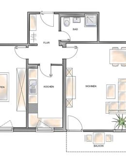 Einziehen & wohlfühlen: Top-renovierte Wohnung mit Balkon in bester Lage - Germering