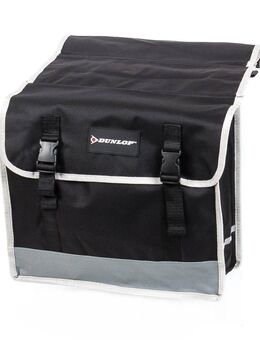 DUNLOP Fahrrad Satteltasche, Set mit doppelter Fahrradtasche, Polyester, OVP,schwarz-grau - Nürnberg