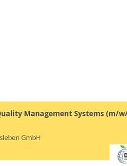 Specialist Quality Management Systems (m/w/d) - Eisleben (Lutherstadt)