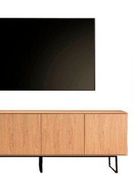 Home affaire Wohnwand Lund, moderne Anbauwand, Wohnzimmer-Set in Stone Oak, (3-St), enthält Vitrine, Lowboard und Higboard