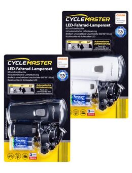 CYCLEMASTER  LED-Fahrrad-Lampenset CYCLEMASTER LED Fahrradbeleuchtung Frontleuchte + Rückleuchte Fahrradleuchte NEU - Rellingen