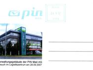 PIN Mail: Ganzstück (Postkarte) zum Besuch im Logistikzentraum der PIN Mail AG durch den Freundeskreis PIN Mail, Absenderfreistempel - Brandenburg (Havel)