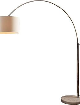 SalesFever Bogenlampe Peteris, Dimmer, ohne Leuchtmittel, mit Dimmschalter,echter Marmorfuß