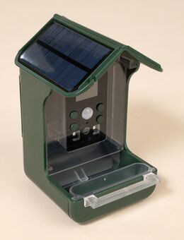 TIAKI Vogelfutterspender mit Kamera - L 10,5 x B 10 x H 17,5 cm