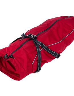 TIAKI Hundemantel mit Geschirr Arkon, rot - ca. 35 cm Rückenlänge