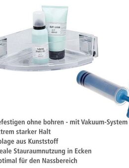 WENKO Eckregal Vacuum-Loc Quadro, 1 Etage