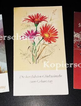 3 Geburtstags-Glückwunschkarten Planet/Max Müller/Oberlaus. Kunstverlag - Bautzen