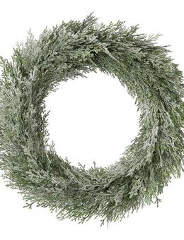 Kunstkranz Zedern-Kranz, Creativ green, mit Frost-Optik