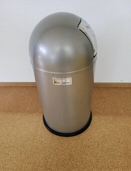 WESCO Mülleimer Pushboy Abfallsammler, mit Metalleinsatz, Griffe, Einwurfklappe aus Edelstahl und Bodenring - Arnsberg