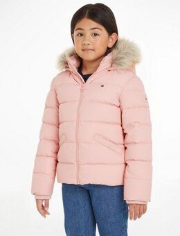 Tommy Hilfiger Steppjacke ESSENTIAL FUR HOOD JACKET mit Fellimitat an der Kapuze