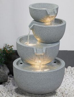 Dobar 4-stufiger LED-Gartenbrunnen Brunnen Gartenbrunnen #96106 - Birkenfeld (Baden-Württemberg)