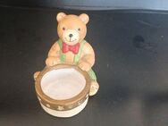 Bär aus Keramik Geschenk Deko mit Blumentopf Durchmesser ca. 5cm ca. 7cm hoch - Essen