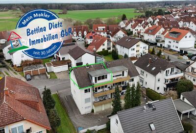 DIETZ: Renovierte 3-Zimmer-Wohnung mit großem WEST-BALKON in ruhiger Wohnlage von Ober-Roden!