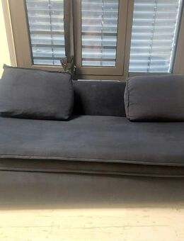 SCHLAFSOFA Velours Dunkelblau - Regensburg