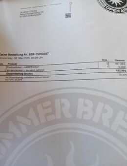 Hardticket summer breeze Dinkelsbühl - Dinkelsbühl