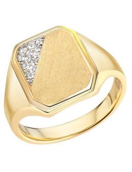 Firetti Fingerring Schmuck Geschenk Silber 925 Herrenring Silberring Siegelring, mit Zirkonia (synth)