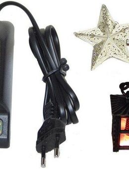 Alfred Kolbe Krippen-Zubehör Komet, Zinnlaterne und Trafo 230V, Weihnachtsdeko (Set, 3 St)