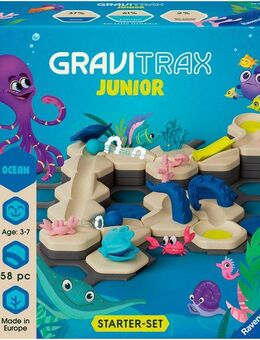 Ravensburger Kugelbahn-Bausatz GraviTrax Junior, Starter-Set S Ocean, Made in Europe