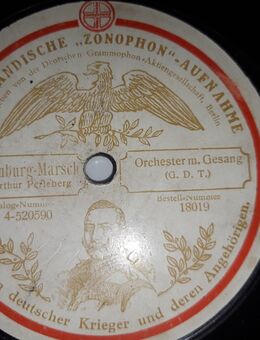 alte Schellackplatte Vaterländische-Zonophon-Aufnahme super Zustand - Berlin