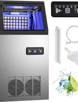 Restaurant Bistro Bar Eiswürfelbereiter Würfeleismaschine Eismaschine Automatische Eiswürfelmaschine bis zu 35kg - Wuppertal