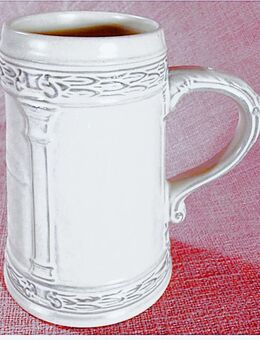 Bierkrug aus Keramik - Mit antikem Design - Von GERZ - ca. 0,6 Lt. Volumen - Groß Gerau