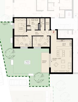 Neubau: 4-Zimmer Erdgeschoss mit Garten im Kanderhof, Binzen Nr.2 - RESERVIERT - Binzen
