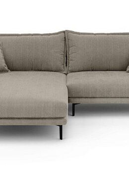 Home affaire Ecksofa ALEXANDRIA mit Recamiere rechts oder links bestellbar, moderne Bezüge, L-Form mit Wellenunterfederung, Maße: B/H/T 246/86/190 cm