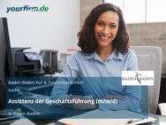 Assistenz der Geschäftsführung (m/w/d) - Baden-Baden