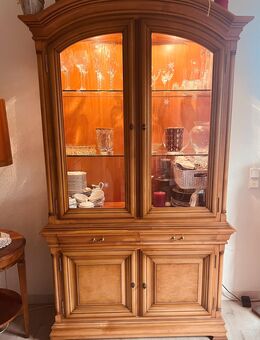 Rundbogen Antik Stil Vitrinen Schrank helles Kirschbaum Holz - Bielefeld