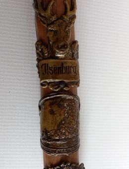 WANDERSTOCK, 91 cm mit 8 (acht) Stocknägeln um 1900 (Liste s. u.) - Berlin