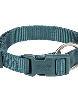 Trixie Premium Halsband, petrol - Größe S - M: 30 - 45 cm Halsumfang, 15 mm breit