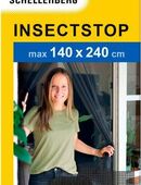 SCHELLENBERG Insektenschutz-Vorhang Fliegengitter für Balkontüren und Terrassentüren, (Set, 1-St), ohne bohren, 140 x 240 cm in weiß und anthrazit in 00000