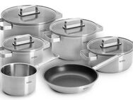 WOLL Topf-Set Steel, Edelstahl (Set, 10-tlg), hochwertiger, korrosionsbeständiger Edelstahl