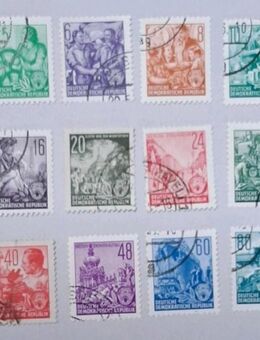 DDR 1953 Fünfjahrplan Offsetdruck komplett gestempelt - Görlitz