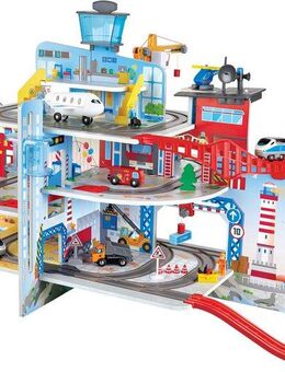 Hape Spielzeug-Eisenbahn Mega City Eisenbahn, (Set)