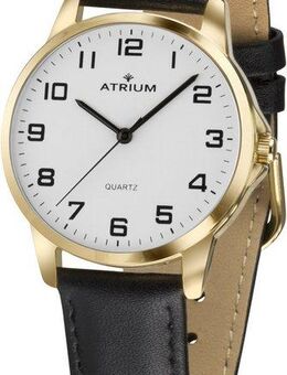 Atrium Quarzuhr A36-20, Armbanduhr, Herrenuhr, Damenuhr, Lederarmband, retro