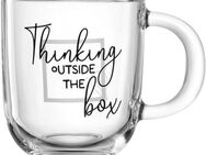 LEONARDO Tasse Becher "Thinking outside the box", 4er-Set, UFFICIO, Glas, spülmaschinengeeignet