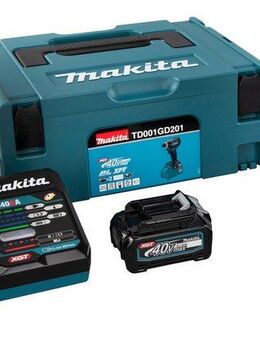 Makita Akku-Schlagbohrschrauber TD001GD201, max. 3700 U/min, inkl. 2 Akkus und Schnellladegerät