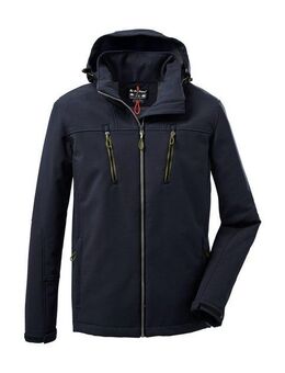 Killtec Softshelljacke KOW 163 MN SFTSHLL JCKT Wasserdichte Softshelljacke, abnehmbare Kapuze, Fleece-Futter