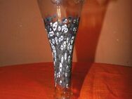 Schöne Glas Vase, gefärbte Glastropfen / Dekoration, Blumenvase neuwertig - Zeuthen
