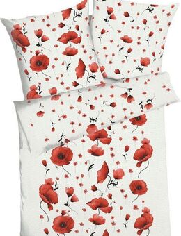 Kaeppel Bettwäsche Scarlett Poppies, Seersucker, 2 teilig, mit großen Mohnblumen