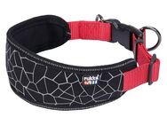 Rukka® Cube Soft Halsband, rot / schwarz - Größe L: 45 - 70 cm Halsumfang, 30 mm breit