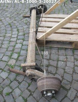 Alko Achse B1000-3, 1000kg gebraucht (rotes Schild) zB Bürstner 485 ca 188cm - Schotten Zentrum