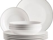 MÄSER Tafelservice FELISE, aus Porzellan (12-tlg), 6 Personen, Porzellan, Geschirr-Set, Service