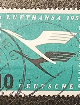 Briefmarke Deutsche Lufthansa 1955, 10 Pfennig, gestempelt - Leverkusen